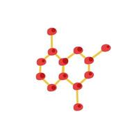 structuur moleculaire wetenschap geïsoleerde icon vector