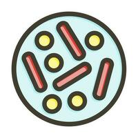 bacterie dik lijn gevulde kleuren voor persoonlijk en reclame gebruiken. vector