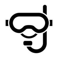 snorkel vector glyph icoon ontwerp