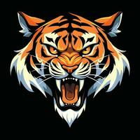 tijger hoofd mascotte logo voor esport. tijger t-shirt ontwerp vector