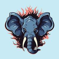 olifant hoofd mascotte logo voor esport. olifant t-shirt ontwerp. olifant logo. olifant sticker vector