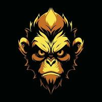 gorilla mascotte logo voor esport. gorilla t-shirt ontwerp. gorilla logo. gorilla sticker vector