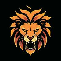 leeuw mascotte logo voor esport. leeuw t-shirt ontwerp. leeuw logo. leeuw sticker vector
