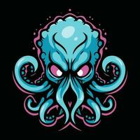 Octopus mascotte logo voor esport. Octopus t-shirt ontwerp. Octopus logo. Octopus sticker vector