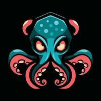 Octopus mascotte logo voor esport. Octopus t-shirt ontwerp. Octopus logo. Octopus sticker vector