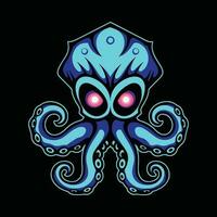Octopus mascotte logo voor esport. Octopus t-shirt ontwerp. Octopus logo. Octopus sticker vector