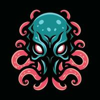 Octopus mascotte logo voor esport. Octopus t-shirt ontwerp. Octopus logo. Octopus sticker vector