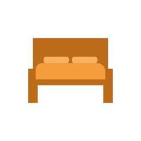 bed en kussen meubels geïsoleerde icon isolated vector