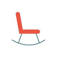 schommelstoel meubilair geïsoleerd pictogram vector