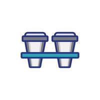 koffiedrank in plastic container geïsoleerd pictogram vector