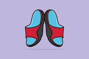 paar- van mannen schoenen pantoffel schoen vector logo ontwerp. mannen mode voorwerp icoon concept. kleurrijk omdraaien flop, omdraaien flop icoon, pantoffel icoon, schoenen, buitenshuis schoenen vector ontwerp.