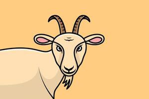 schattig geit dier vector illustratie. dier voorwerp icoon concept. boerderij dier geit tekenfilm karakter. eid adha mubarak concept.