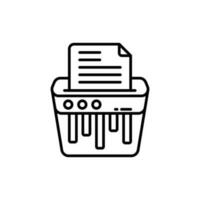 papier shredder icoon in vector. illustratie vector