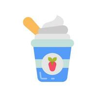 yoghurt icoon in vector. illustratie vector