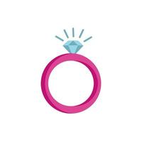 ring voorstel getrouwd geïsoleerde icon vector