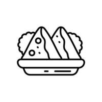 samosa icoon in vector. illustratie vector