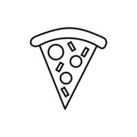 heerlijke Italiaanse pizza fastfood pictogram vector