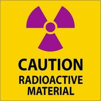 voorzichtigheid teken radioactief materialen vector