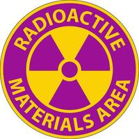 voorzichtigheid teken radioactief materialen Oppervlakte vector