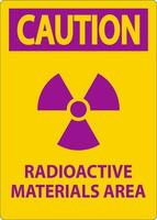 voorzichtigheid teken radioactief materialen Oppervlakte vector