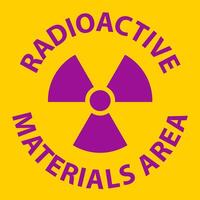 voorzichtigheid teken radioactief materialen Oppervlakte vector