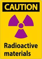 voorzichtigheid teken radioactief materialen vector
