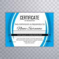 Abstracte golvende certificaatsjabloonachtergrond vector