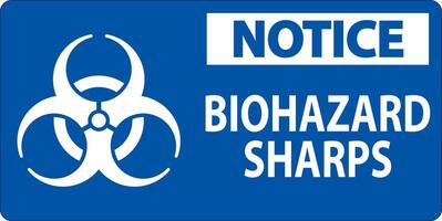 merk op biohazard label, biohazard scherpe punten vector