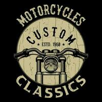 motorfietsen Op maat estd 1960 klassiekers, motorfiets t-shirt ontwerp, Op maat motorfiets t-shirt ontwerp vector