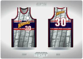 eps Jersey sport- overhemd vector.bliksem grijs Aan wit patroon ontwerp, illustratie, textiel achtergrond voor basketbal overhemd sport- t-shirt, basketbal Jersey overhemd vector