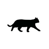 wandelen kat silhouet symbool. lineair stijl teken voor mobiel concept en web ontwerp. huiselijk huis huisdier. zoogdier dieren vector