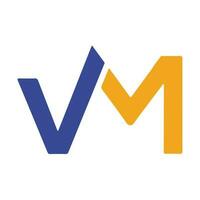 v m alfabet brief logo, minimaal modern zakelijke bedrijf logo ontwerp vector