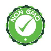 vector niet ggo, ggo vrij icoon voor voedsel etiketten