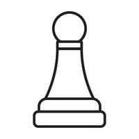 schaak icoon, pion vector