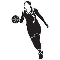 basketbal meisjes pose-vast vector