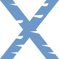 brief X - doopvont logo typografie vector