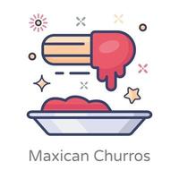 Mexicaanse churros modern vector