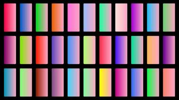 kleurrijk anjer kleur schaduw lineair helling palet stalen web uitrusting afgeronde rechthoeken sjabloon reeks vector