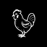 kip, zwart en wit vector illustratie