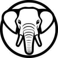 olifant, minimalistische en gemakkelijk silhouet - vector illustratie