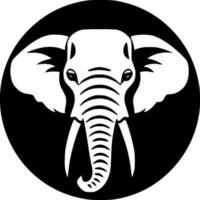 olifant, minimalistische en gemakkelijk silhouet - vector illustratie