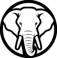 olifant, minimalistische en gemakkelijk silhouet - vector illustratie