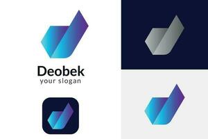 d logo ontwerp vector