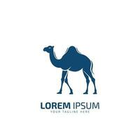 kameel symbool geïsoleerd blauw kameel Aan wit achtergrond. vector ontwerp sjabloon voor logo, embleem.