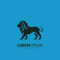 leeuw logo sjabloon ontwerp icoon vector illustratie Aan blauw achtergrond