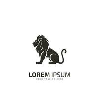 leeuw logo vectorillustratie, embleem ontwerp. vector