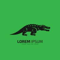 krokodil en alligator logo silhouet icoon vector illustratie