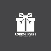 geschenk doos, icoon vector illustratie logo silhouet