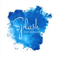 Splash van blauwe aquarel achtergrond vector