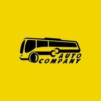 bus reparatie logo ontwerp vector